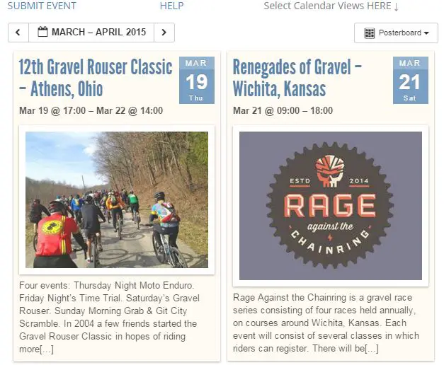 Gravel Cyclist Event Calendar Gravel Cyclist The Gravel Cycling