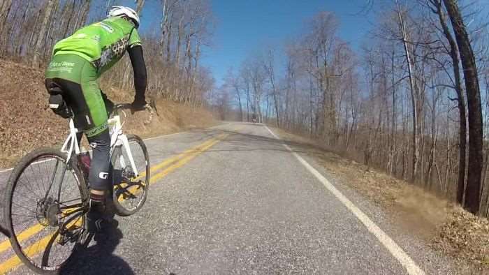 Farmer G on the climb.