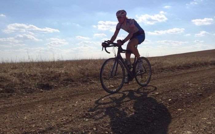 Nate rolling some training miles before B.R.