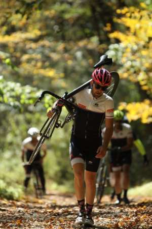 Unkown rider defeated on "Rock Pile Climb".