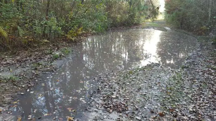 Not the mud pit in question, but this warranted caution.