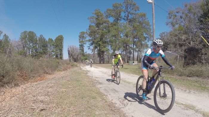Shawn Smith close to the front on the second sandpit of doom.