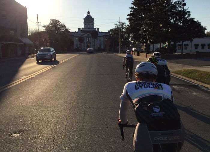 Rolling through downtown Monticello, Florida.