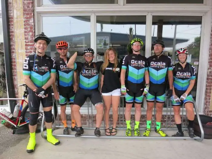The crew from the Ocala Cycling club.