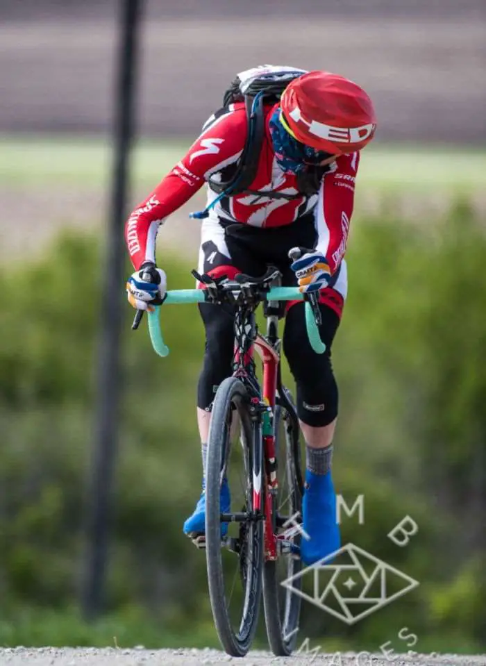 Photo by TMB Images. Andrew Bergman surveys the damage.