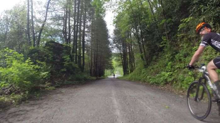 Right: Gary Chambers, just before the turnoff to Roseboro Road.