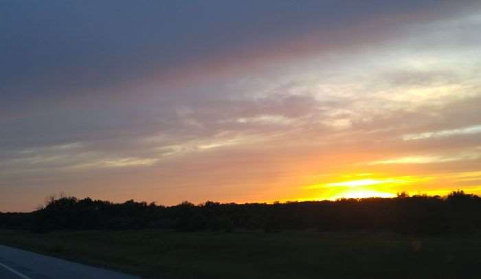 Sunset close to Emporia, Kansas.