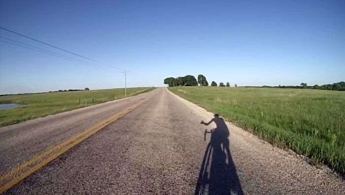 K-Dogg rides the 1% of pavement on the DK200 course.