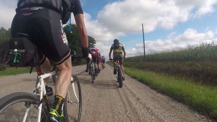 Everyone scrambles for a wheel to hide from the wind.