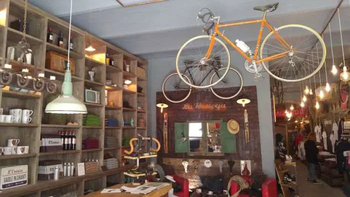 A peek inside the L'Eroica shop.