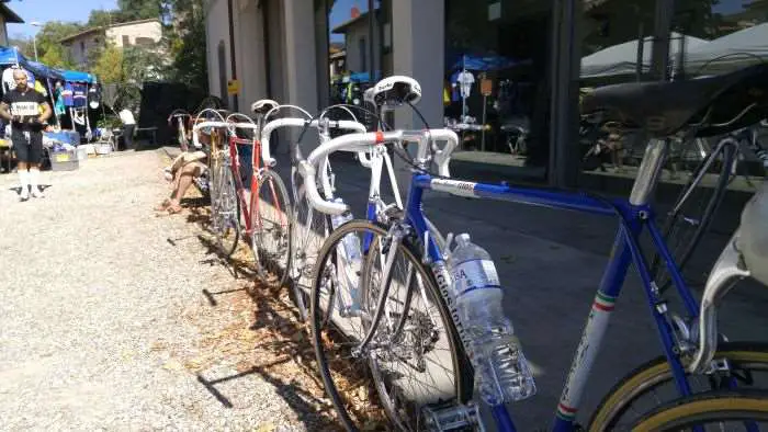 A grupetto of lovely Gios bikes.