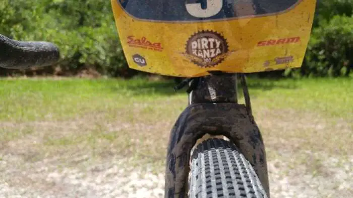 Gravelkings on the Parlee Chebacco post Dirty Kanza 200. Authentic Kansas mud!