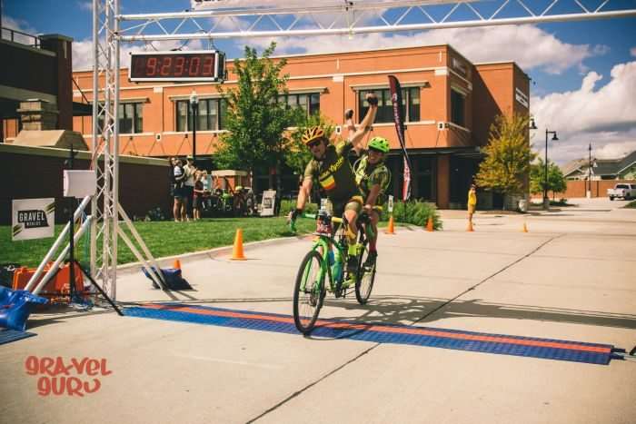 Jay and Tracey take the tandem win at 2016 Gravel Worlds! Photo by Gravel Guru.