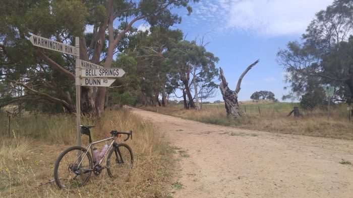 Gravel cross roads.