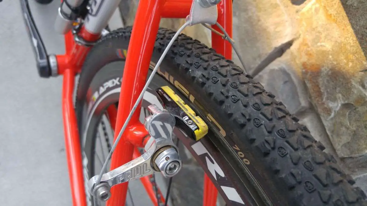 modern brakes on vintage bicycle