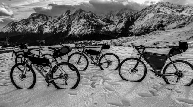 gravel cycling in the french alps