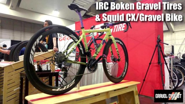 irc boken gravel tire and squid gravel bike