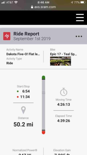 sram axs web ride analysis tool