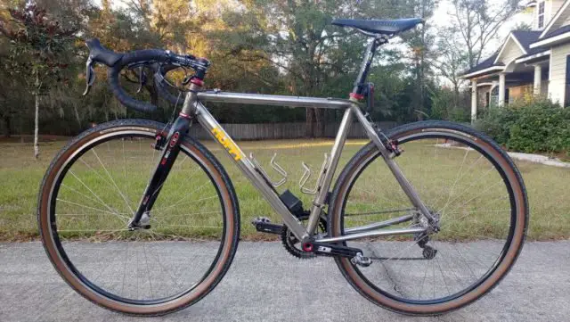 cyclocross bike on gravel