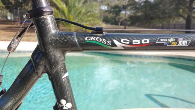 colnago c50 cyclocross bike on gravel