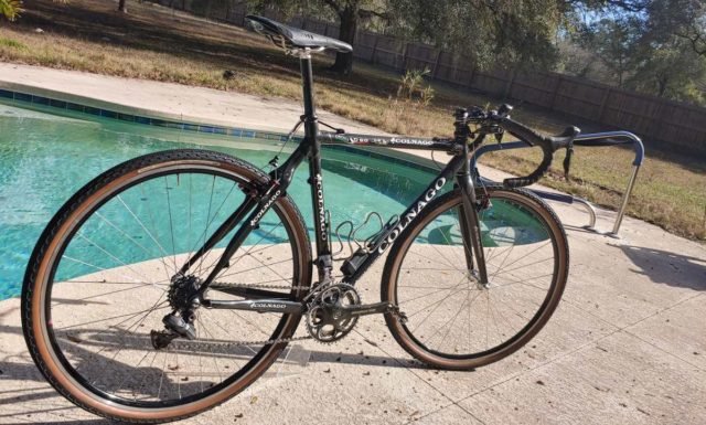 colnago c50 cyclocross bike on gravel