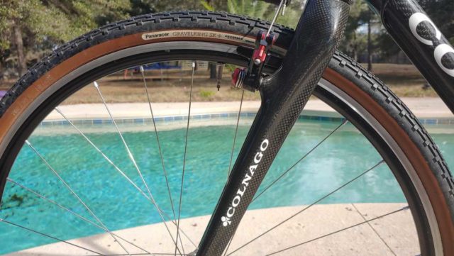 colnago c50 cyclocross bike on gravel