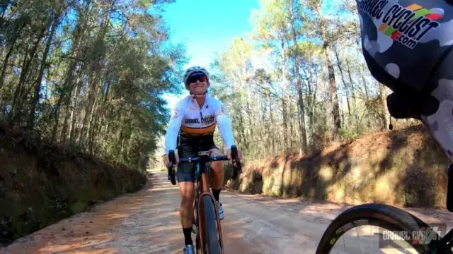 lady gravel cyclist gravel cycling