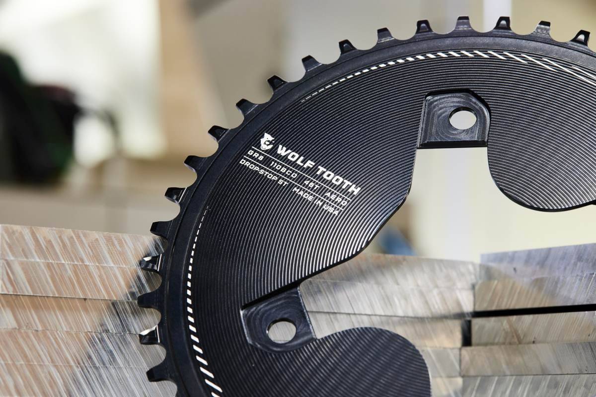 Wolf Tooth adds Aero Chainring options for Shimano GRX Cranksets