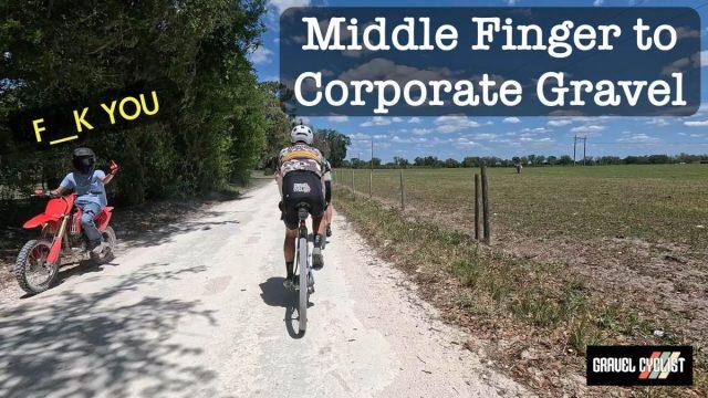 middle finger to corporate gravel