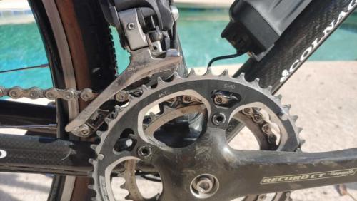colnago c50 cyclocross bike on gravel