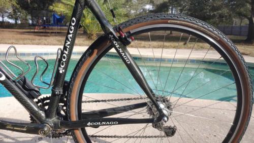 colnago c50 cyclocross bike on gravel