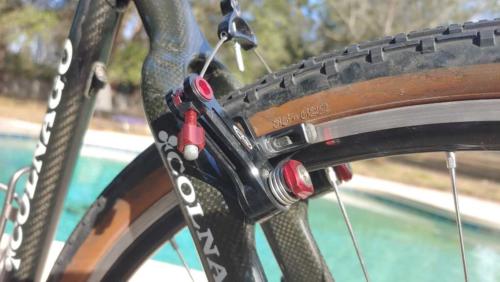 colnago c50 cyclocross bike on gravel