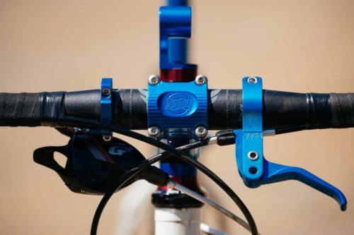 paul components anodized blue parts