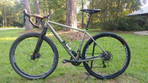 quiring cycles custom stainless steel gravel bike